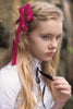 Limited Edition Classic Velvet Thin Hot Pink Bow *FINAL SALE*