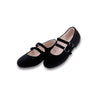 Camille Kids Estelle Black Velvet Mary Jane Shoes