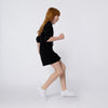 Sonia Rykiel Enfant Logo 3/4 Sleeve Black Dress
