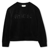 Sonia Rykiel Enfant Logo Crewneck Black Sweatshirt