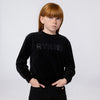 Sonia Rykiel Enfant Logo Crewneck Black Sweatshirt