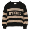 Sonia Rykiel Enfant Striped Logo Black Gold Sweater