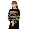 Sonia Rykiel Enfant Striped Logo Black Gold Sweater