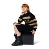 Sonia Rykiel Enfant Striped Logo Black Gold Sweater