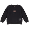 Calla Lili Boy Stamp Black Sweatshirt.
