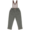 Calla Lili Boy Denim with Suspender Green Pants.