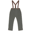 Calla Lili Boy Denim with Suspender Green Pants.