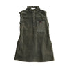Birnham on the Sea Gathered Waistband Moss Green Jumper