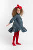 Birnham on the Sea Puff Sleeve Tiered Teal Dress