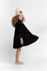 Birnham on the Sea Swing Black Dress with Exposed Back Zipper