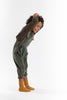 Birnham on the Sea Baby Moss Green Overalls