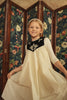 PIP + PIO Velvet Yoke Detail Cream/Black Dress.