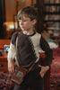Blumint Stitched Diagonal Colorblock Brown Sweater.