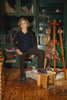 Mann Two Tone Cable Detail Color Cardigan.