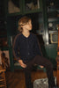 Mann Two Tone Cable Detail Color Cardigan.