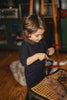 Mann Cable Design Textured Collar Color Sweater.