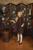 PIP + PIO Brocade Burgundy Dress.