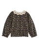 Emile et Ida Champetre Embroidered Collar Noir Floral Blouse