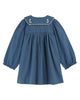 Emile et Ida Vintage Embroidered Pigeon Blue Dress