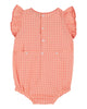 Emile et Ida Gingham Embroidered Vichy Pivoine Romper