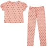 Emile et Ida Printed Petite Tulipe Blossom Tee Shirt and Leggings Set