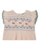 Emile et Ida Brode Embroidered Flowers Pastel Romper