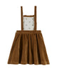 Emile et Ida Robe Velours Poches Tulipes Bronze Dress