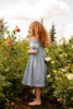 Orange Dimanche Textured Cotton Sky Blue Dress