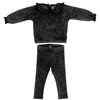 Crew kids Black Denim Ruffle Collar Set