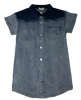 Crew Kids Denim Two-Tone Dress Blue