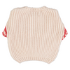 Piupiuchick Knitted sweater- Ecru/Red Stripes