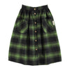 Piupiuchick Green & black checkered Long flannel skirt