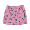 Piupiuchick Pink corduroy w/ flowers allover Short Skirt