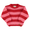 Piupiuchick Red & pink stripes Knitted sweater