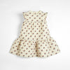 Cera Una Volta Ambra Cream Check Flower Dress