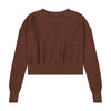 NdotM Knit Crewneck Seamed Brown Sweater