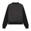 NdotM Knit Front Silk Back Black Top