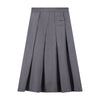 NdotM Pleated Wool Twill Grey Skirt