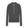 NdotM Ribbed Polo Grey Sweater