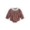 C'era Una Volta Frances Burgundy Flower Romper.
