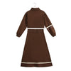 Retrokid Arden Scuba Crop Top & Skirt Chetnut Set.