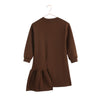 Retrokid Arden Scuba Side Ruffle Chetnut Dress.