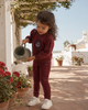 Retrokid Arden Scuba Baby Girls Chetnut Sweat Set.