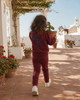 Retrokid Arden Scuba Baby Girls Chetnut Sweat Set.