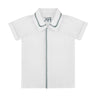 Retrokid Collar with Trim Shirt White/Blue