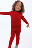 Retrokid Aspen Cable Knit Baby Girl Red Set