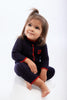 Retrokid Aspen Cable Knit Baby Navy Romper