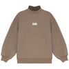 Calla Lili Boy Mockneck Taupe Sweatshirt.