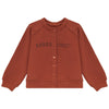 Calla Lili Girl Sweat Rust Cardigan.