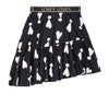 Beau Loves Black Exclamation Hearts Asymmetric Skirt